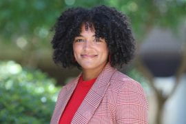 <p>“When I say ‘Black Lives Matter,’ I’m not just talking about the network; I’m talking about a number of organizations that have been a part of the mass movement – including organizations under the Movement for Black Lives umbrella. So much of that organizing and activism draws theoretically from Black feminism in particular,” says Jordie Davies, UCI assistant professor of political science. School of Social Sciences</p>
